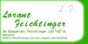 lorant feichtinger business card